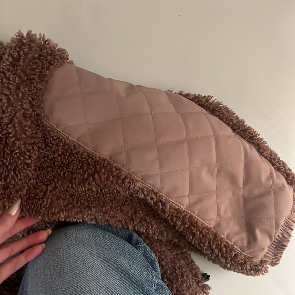 Garage brown Sherpa jacket - Picture 4 of 6